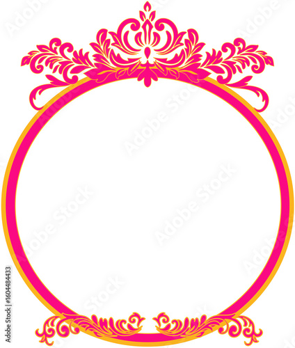 Pink royal princess decorative frame