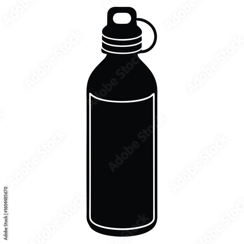 Nutritionist element isolated water bottle on white background