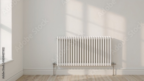Wallpaper Mural White radiator unit for warm water home heating Torontodigital.ca
