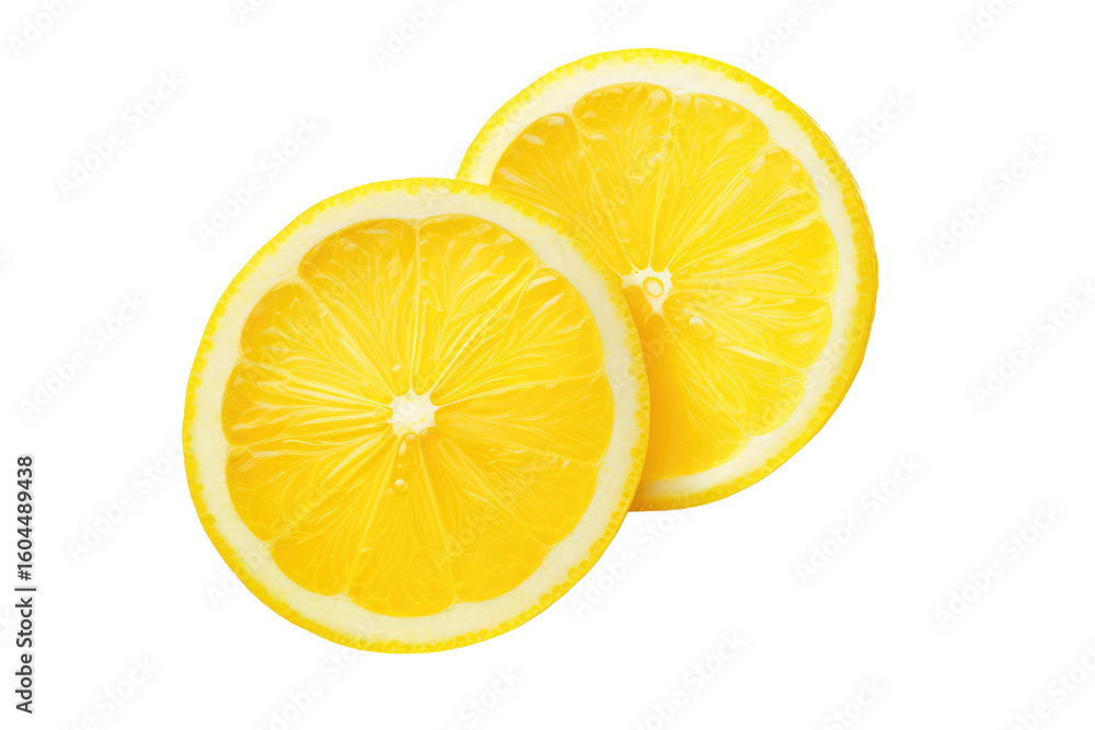 Halves of a Lemon. White or PNG Transparent Background. Halves of a Lemon. White or PNG Transparent Background.