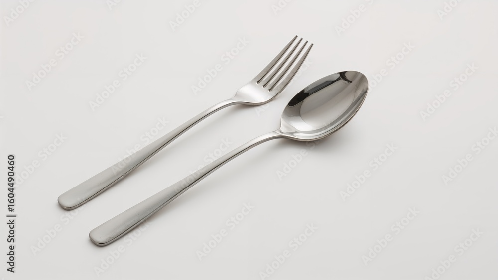 Cutlery Background Featuring Fork and Spoon Cutlery Background Featuring Fork and Spoon