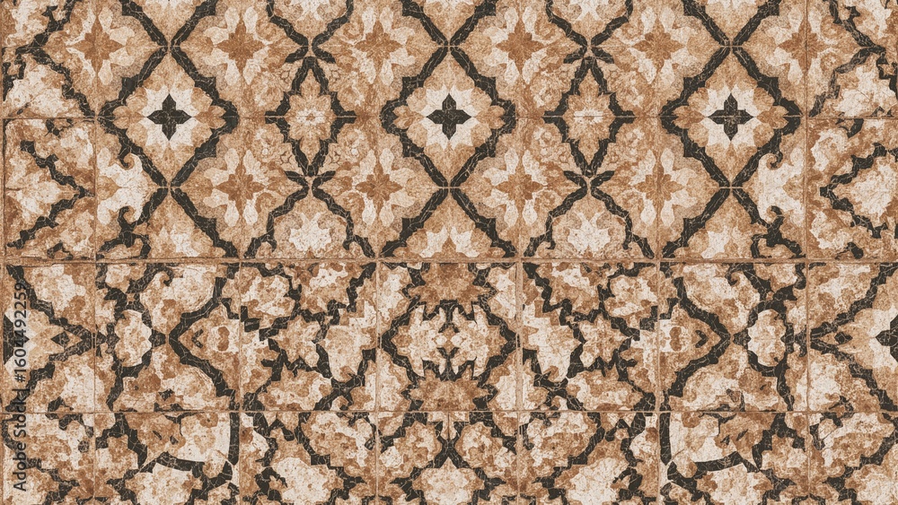 Decorative mosaic tiles with harmonious shapes and organic colors, typically utilized for embellishing walls and floors in domestic and sacred spaces Decorative mosaic tiles with harmonious shapes and organic colors, typically utilized for embellishing walls and floors in domestic and sacred spaces