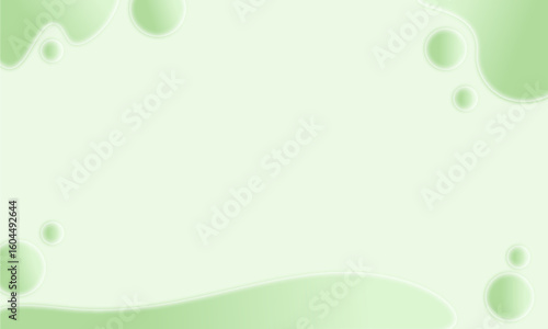 Abstract Green Bubbles Background: An artistic abstract image featuring smooth green shapes, including bubbles, creates a calming and fresh backdrop.