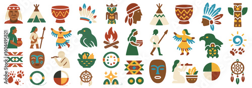 World Indigenous Peoples Day Tribal Art Cultural Symbols