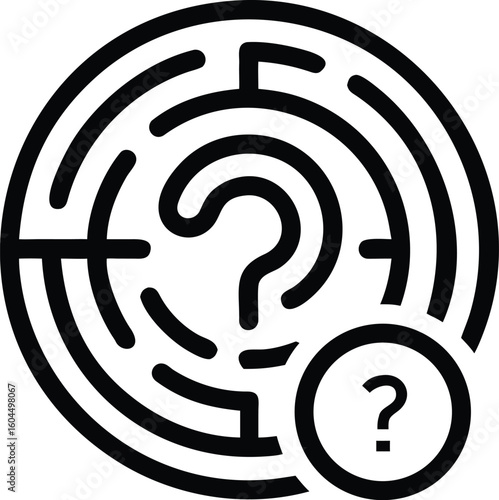 Yin Yang Symbol Silhouette duality balance