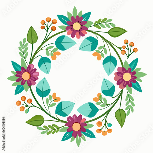 frame with flowers