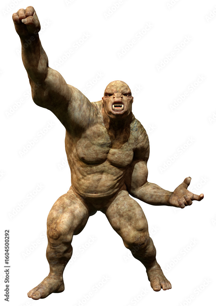 3D Rendering Fantasy Troll on White 3D Rendering Fantasy Troll on White