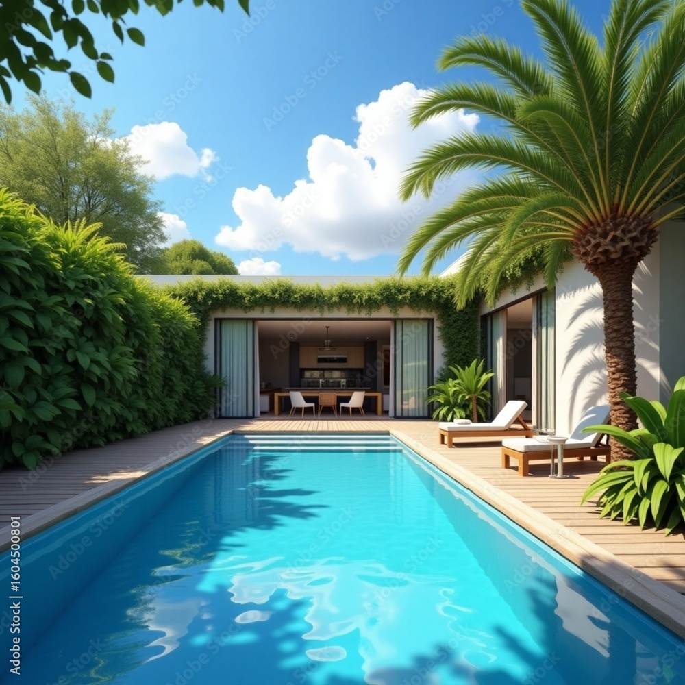 Fototapeta premium luxury swimming pool