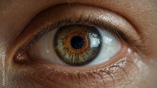 Hyper-Realistic Close-Up of a Human Eye with Vivid Iris Detail