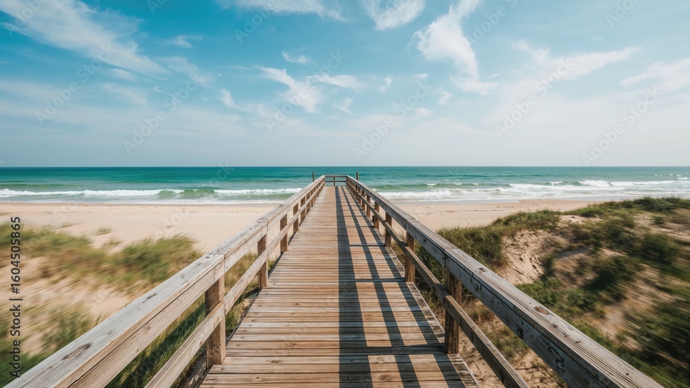 Obraz premium Plank walkway over water