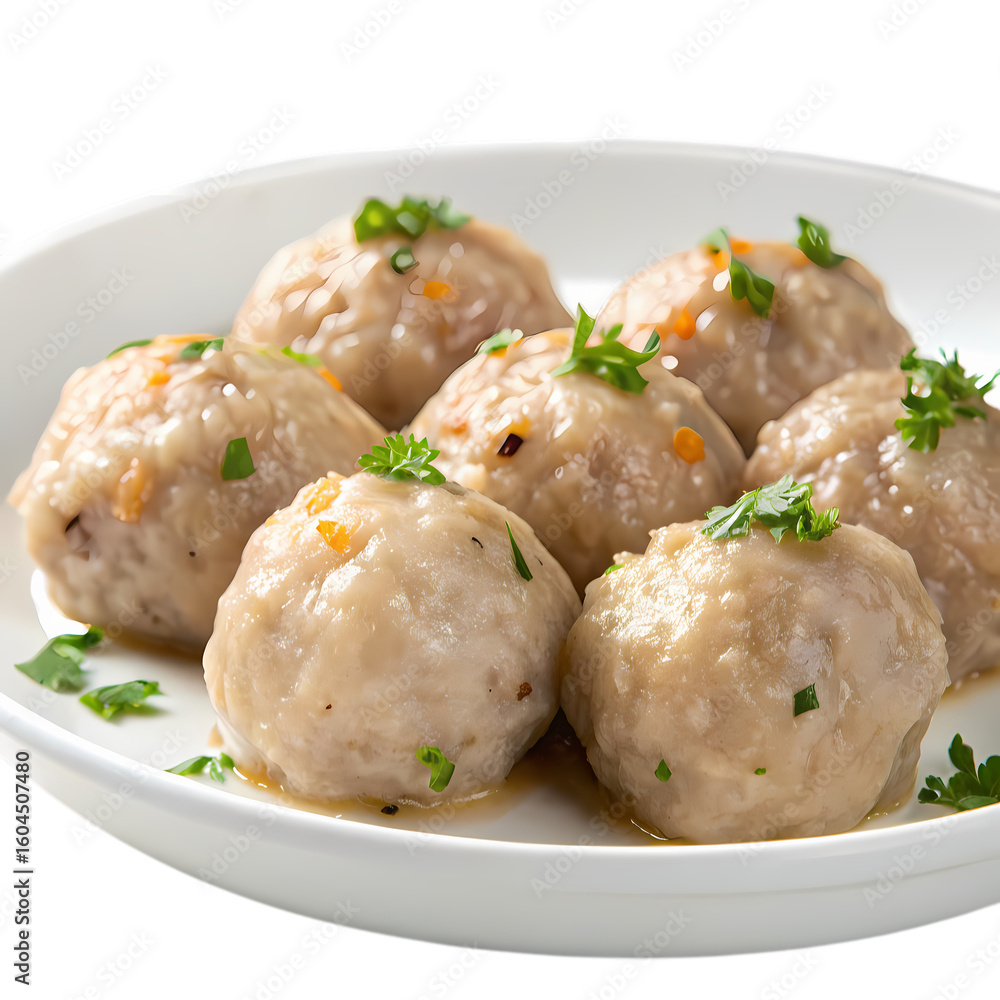 Creamy Chicken Meatballs A Culinary Delight on transparent background Creamy Chicken Meatballs A Culinary Delight on transparent background