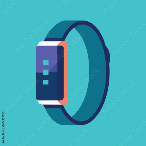 Modern Smartwatch Design Sleek Fitness Tracker Illustration