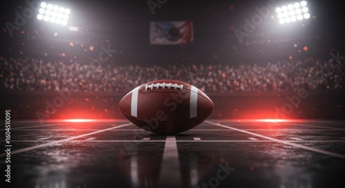 American Football Game Night Stadium - Dramatic Lighting