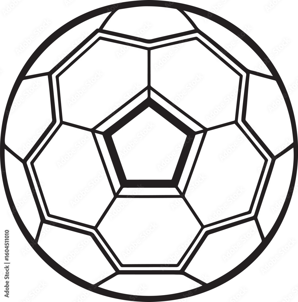 Obraz premium football line art silhouette icon 