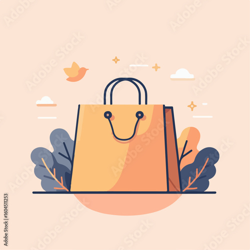 vector illustration of a shopping bag