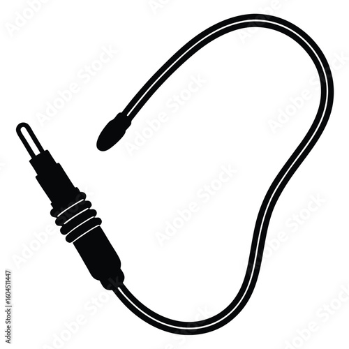 Tattoo artist element isolated clip cord on white background