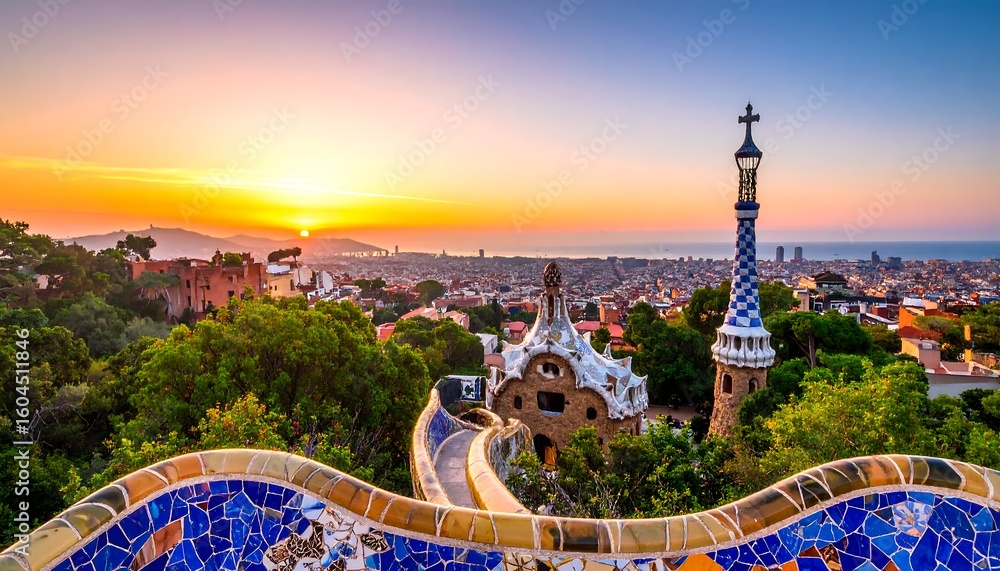 Obraz premium Panoramic cityscape sunrise