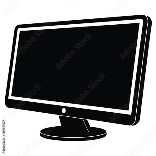 Tattoo artist element isolated desktop monitor on white background
