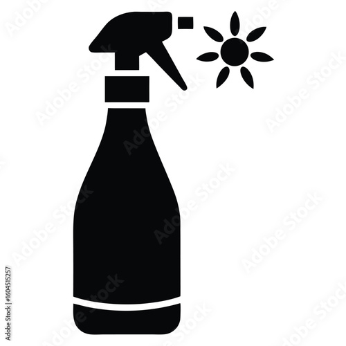 Tattoo artist element isolated disinfectant spray on white background