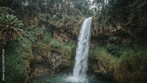 Majestic Flowing Water Over Rocks