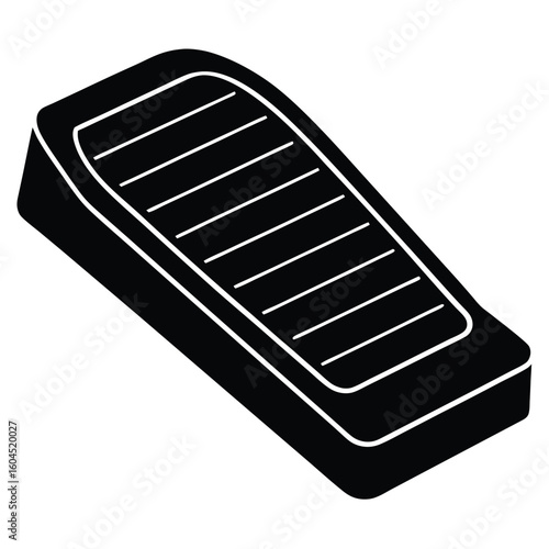 Tattoo artist element isolated foot pedal on white background