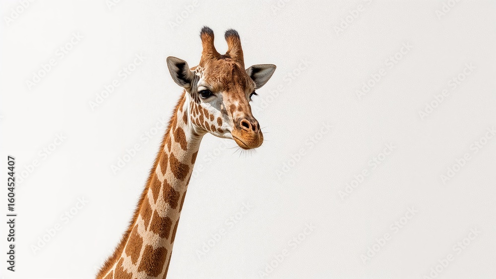 Fototapeta premium An elegant giraffe showcasing a lengthy neck