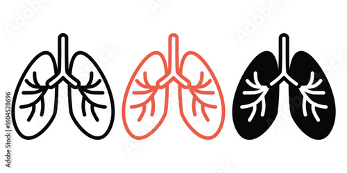 Simple human lung icon