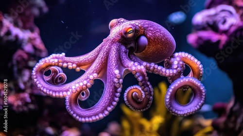 Octopus in aquarium
