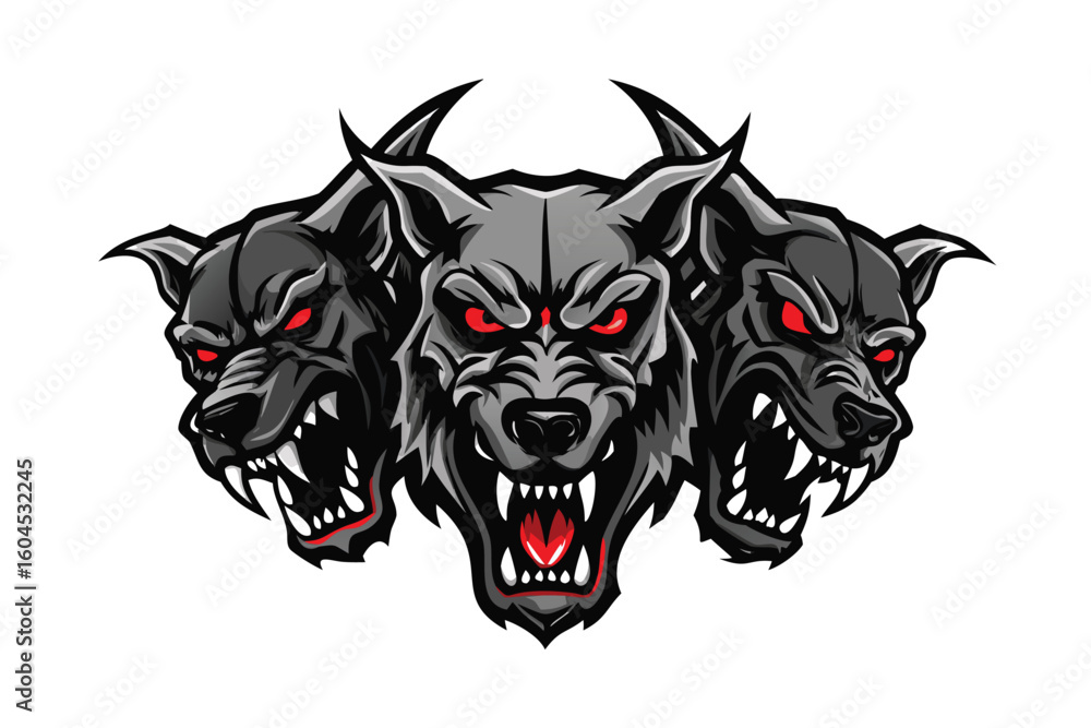 Obraz premium Cerberus Esports Mascot Logo for T-shirt Design
