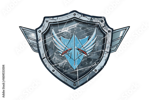 Medieval Shield Esports Logo for T-shirt Design - Defender Vector Emblem