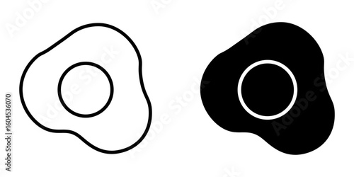  omelet icon white on background