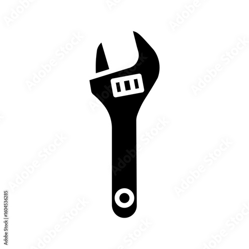  wrench icon white on background