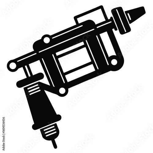 Tattoo artist element isolated rotary tattoo machine on white background