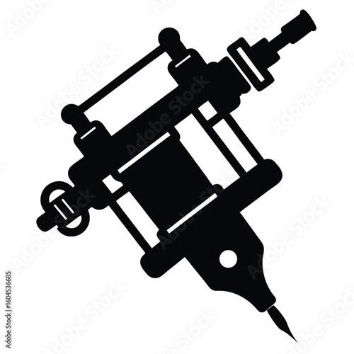 Tattoo artist element isolated rotary tattoo machine on white background