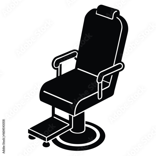 Tattoo artist element isolated tattoo chair on white background