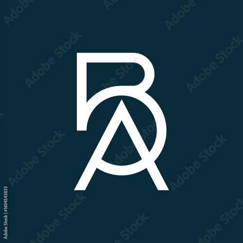 ab letters vector abstract modern logo