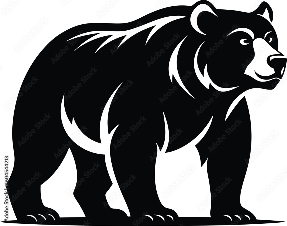 Obraz premium bear vinyl ready vector illustration