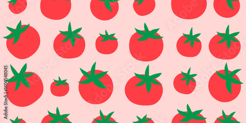 Tomato seamless pattern background