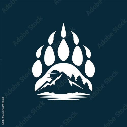 bear vector abstract modern logo