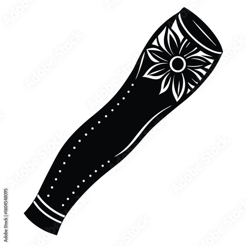 Tattoo artist element isolated tattoo sleeve cover on white background
