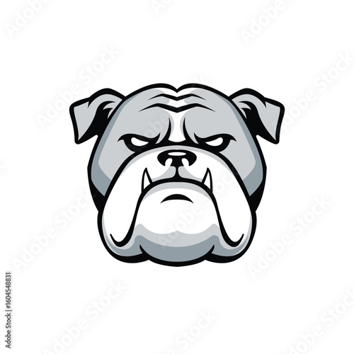 bulldog cartoon vector abstract modern logo