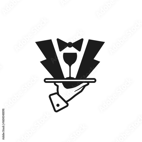 butler vector abstract modern logo