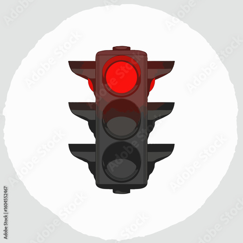 A clear traffic light showing red, yellow, and green signals to guide vehicles when to stop, be cautious, or go. Essential for road safety and traffic control. Perfect for posters or online articles