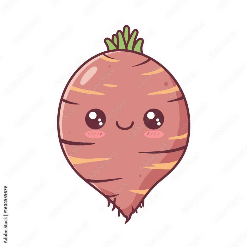 Fototapeta premium Charming cartoon sweet potato character for children's cooking workshops and healthy eating promotions