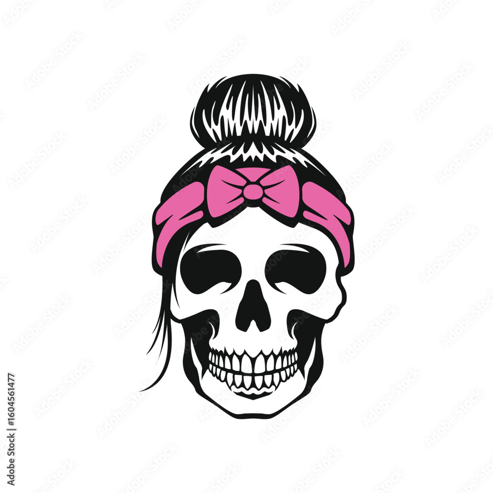 Fototapeta premium skull woman vector abstract modern logo