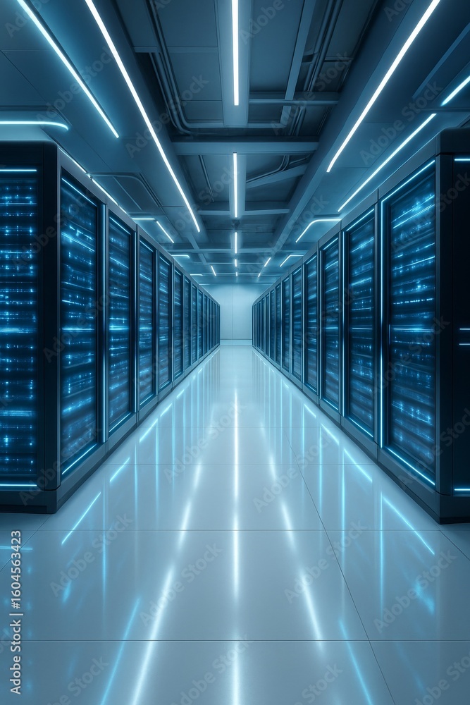 Fototapeta premium Futuristic Cloud Data Center