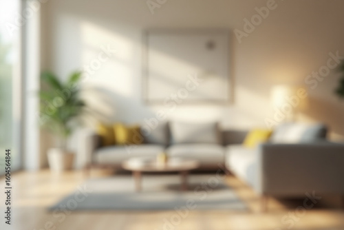 Abstract blurred living room decoration interior for background. 3d render
