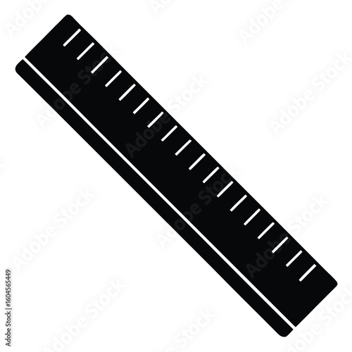 Interior designer element isolated architect s scale ruler on white backgrou