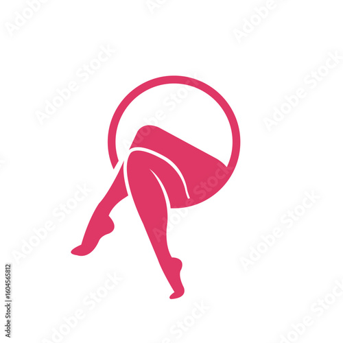 women s legs abstract modern logo