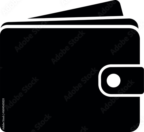 Wallet silhouette: A simple and elegant silhouette of a wallet, perfect for various design projects.